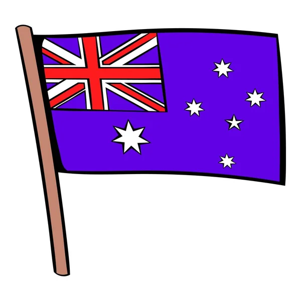 Vlajka Austrálie ikonu kreslený — Stockový vektor