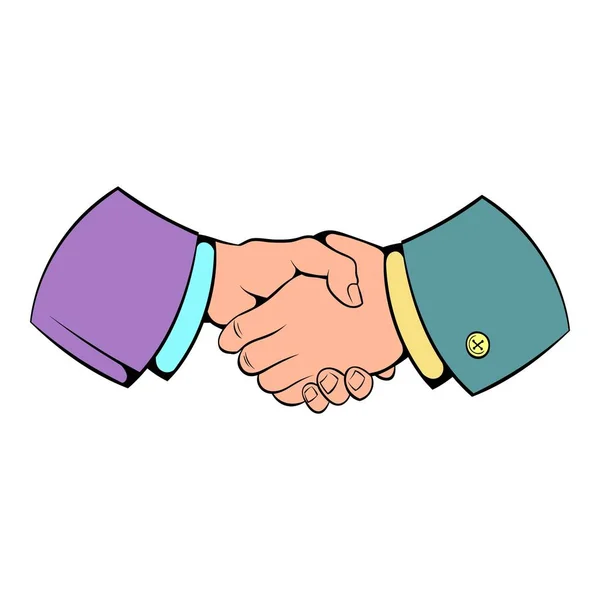 Handshake ikona kreskówka — Wektor stockowy