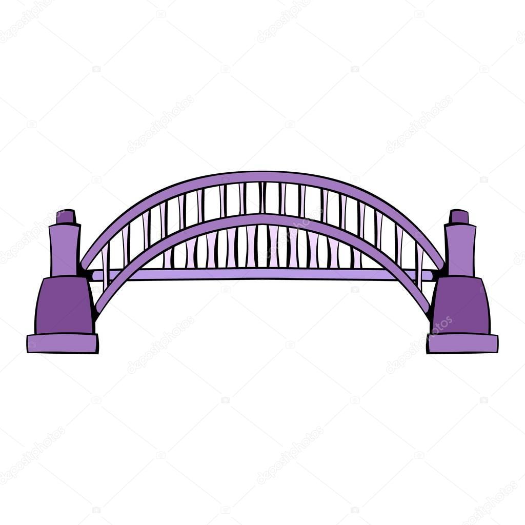 Sydney Harbour Bridge icon cartoon