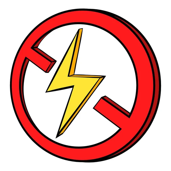 No lightning icon cartoon — Stock Vector