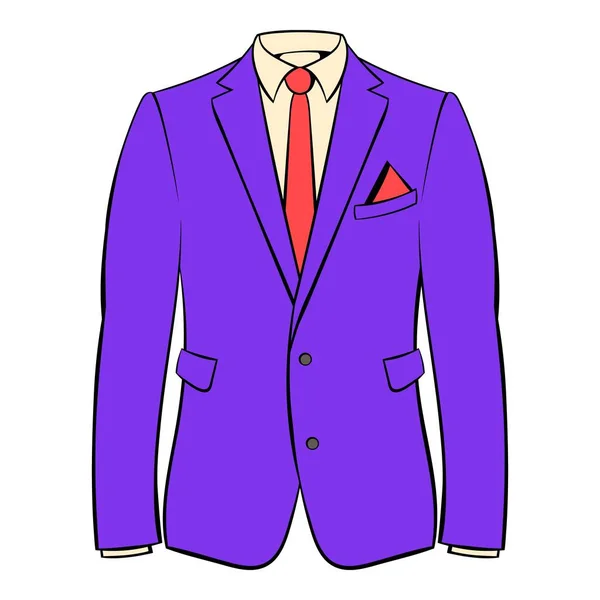 Veste homme avec icône de chemise dessin animé — Image vectorielle
