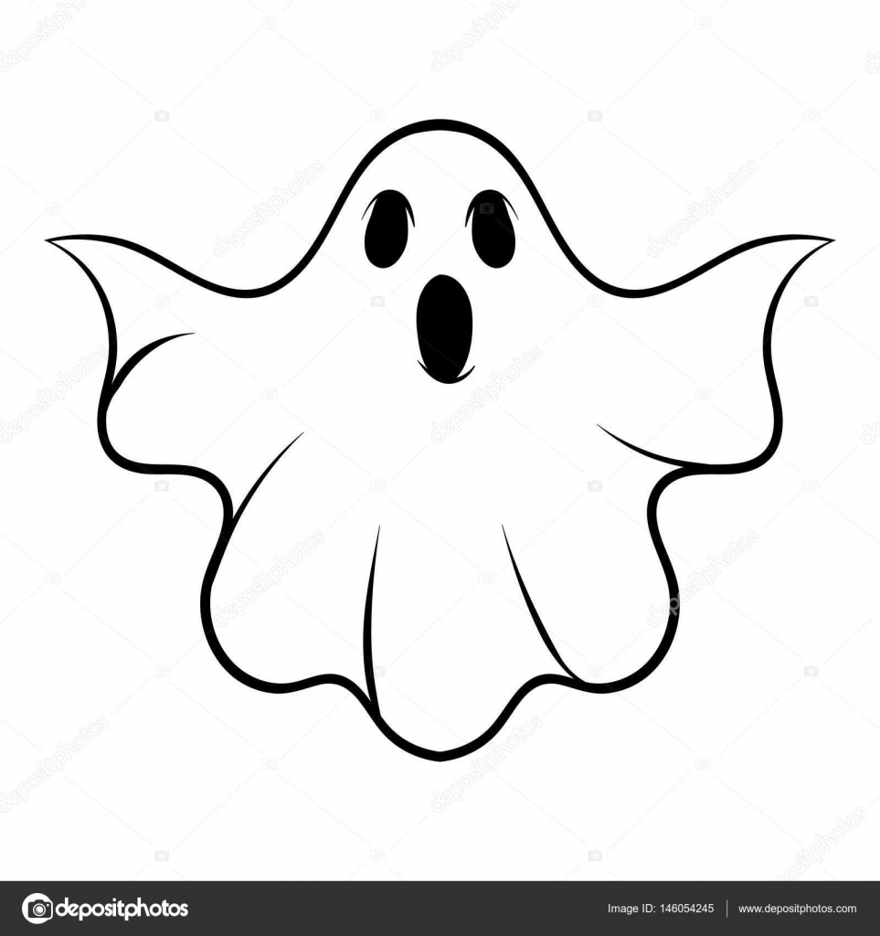 Desenho de fantasma de halloween