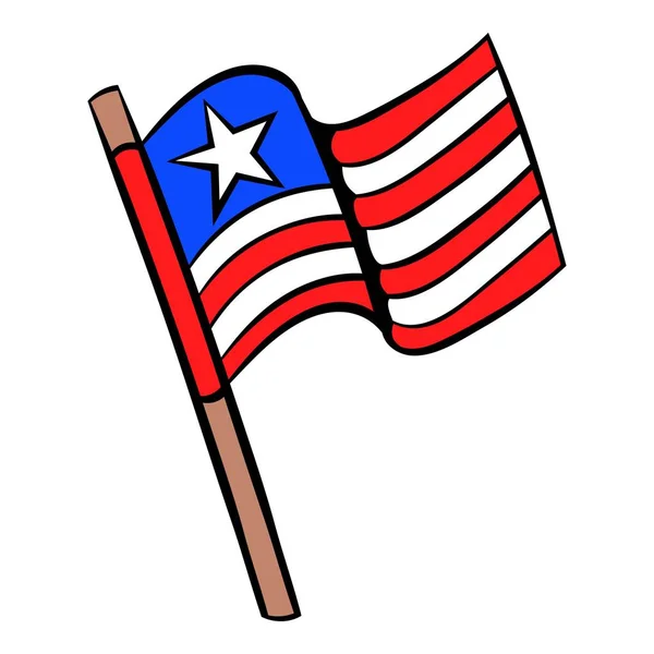 Карикатура с изображением флага США — стоковый вектор