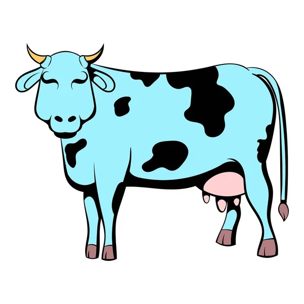 Łaciate krowy ikona kreskówka — Wektor stockowy