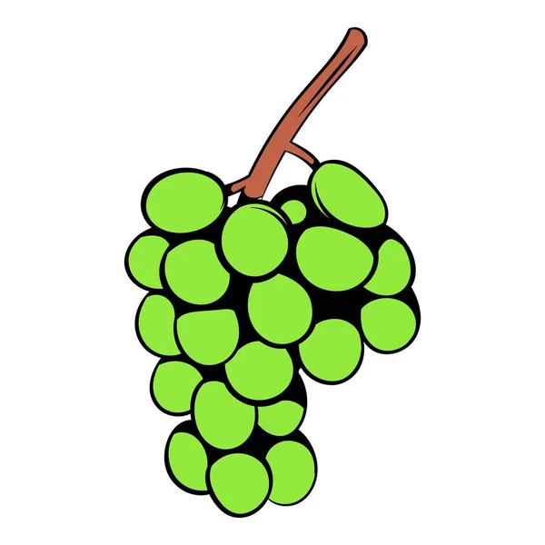 Icono de rama de uva verde de dibujos animados — Archivo Imágenes Vectoriales