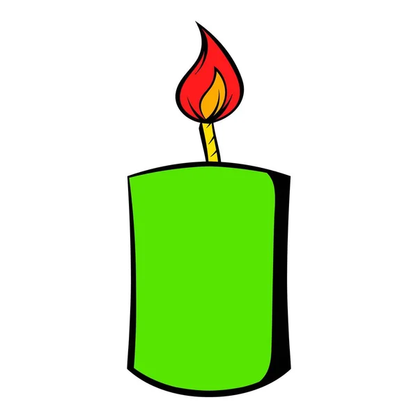 Ikone der brennenden Kerze — Stockvektor