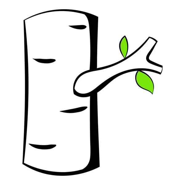 白桦树图标卡通 — 图库矢量图片
