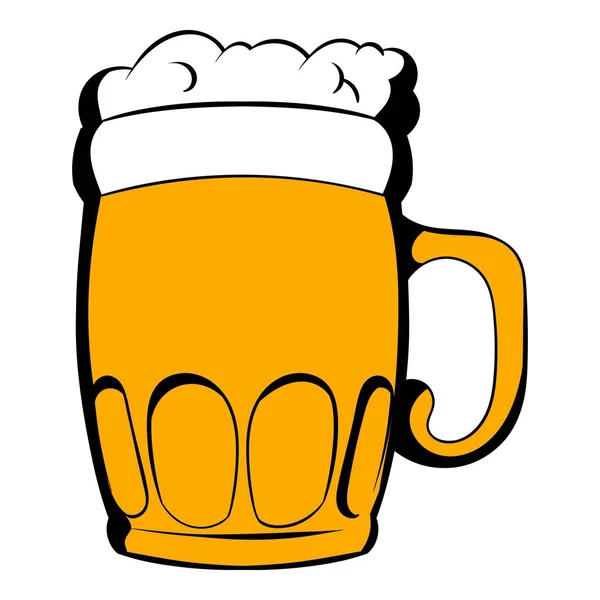 Džbánek piva ikonu Cartoon — Stockový vektor
