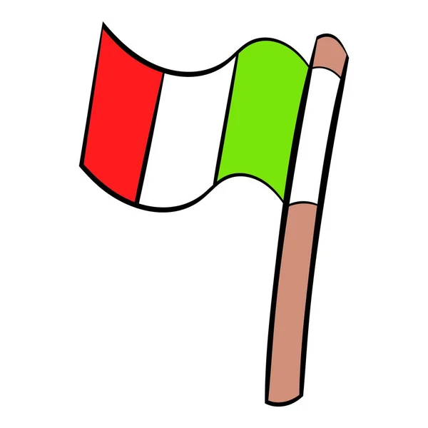 Italia icono de la bandera de dibujos animados — Vector de stock