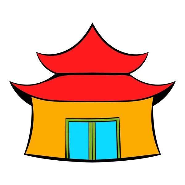 Pagoda icon cartoon — Stock Vector