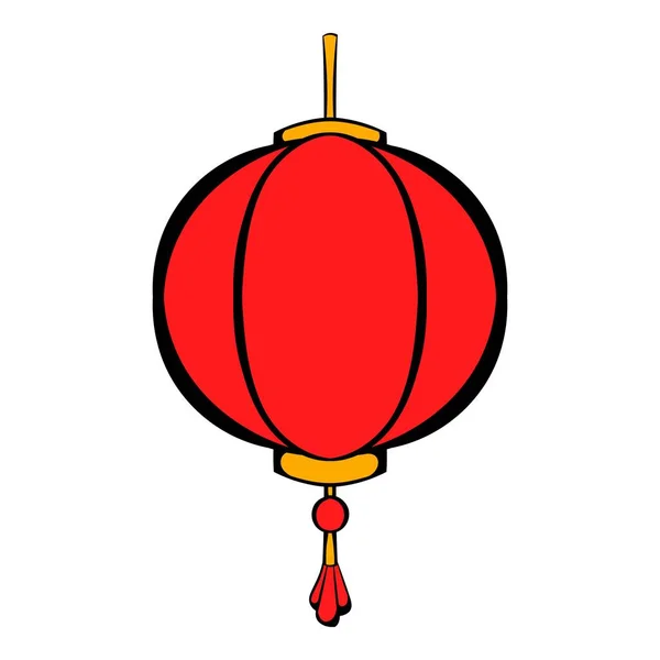 Czerwona latarnia chiński ikona kreskówka — Wektor stockowy
