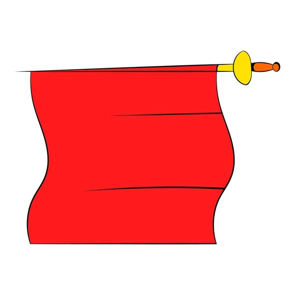 Capa vermelha de desenho animado ícone toureiro —  Vetores de Stock