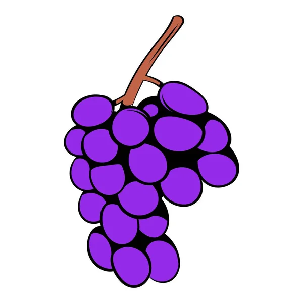 Grape branche icône dessin animé — Image vectorielle