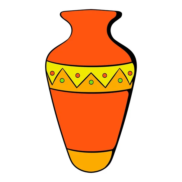 Ägyptische Vase Ikone Karikatur — Stockvektor