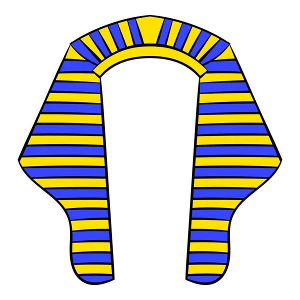 Tocado de la caricatura icono de Faraón — Archivo Imágenes Vectoriales