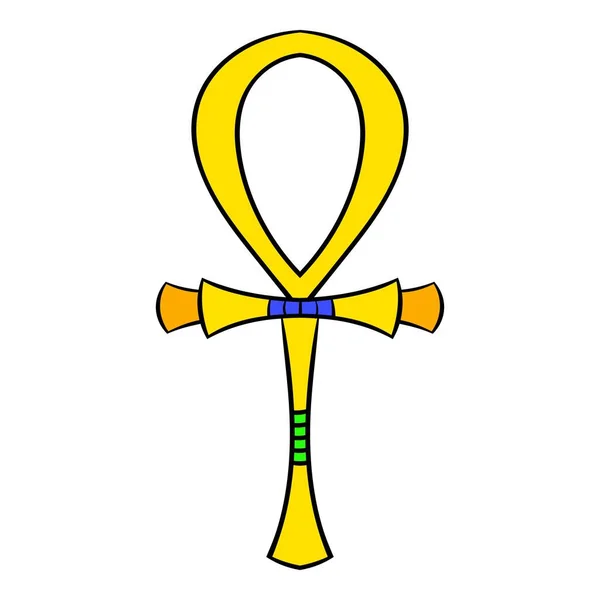 埃及十字架图标卡通 — 图库矢量图片
