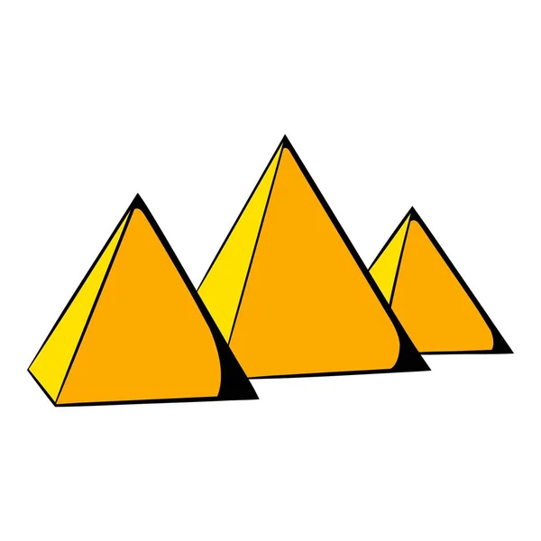 Pirâmides egípcias ícone cartoon —  Vetores de Stock