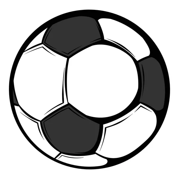 Pelota de fútbol icono de dibujos animados — Vector de stock