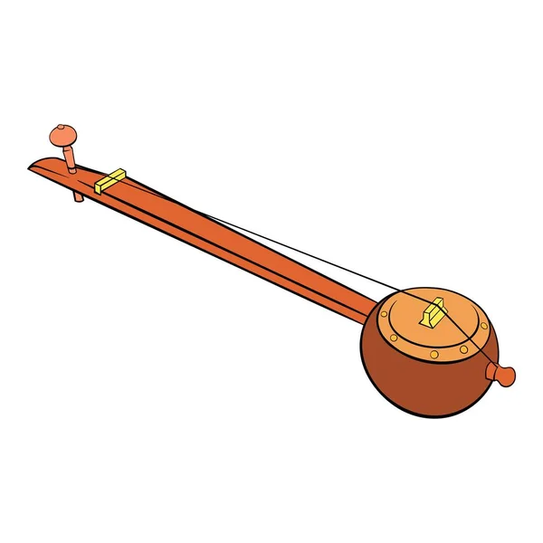 Kreslená ikona tradiční indické ektara — Stockový vektor