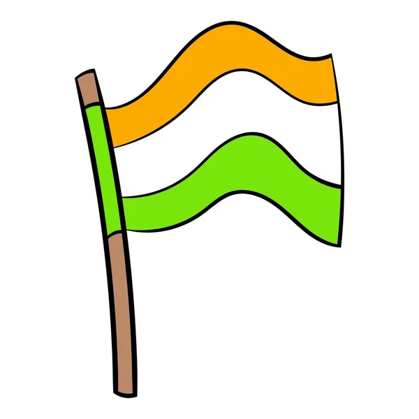 Bandera de la India icono de dibujos animados — Archivo Imágenes Vectoriales