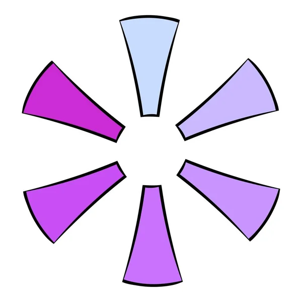 Processus de chargement icône circulaire dessin animé — Image vectorielle