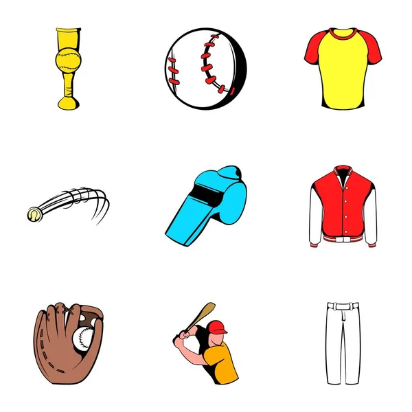 Jogo conjunto de ícones de bola, estilo dos desenhos animados —  Vetores de Stock