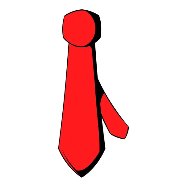 Rode stropdas pictogram cartoon — Stockvector