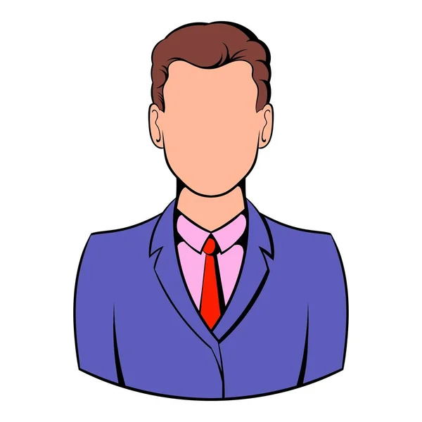 Hombre de negocios icono de dibujos animados — Vector de stock