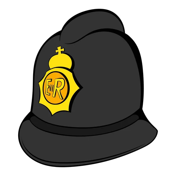 Britische Polizei Helm Ikone Karikatur — Stockvektor