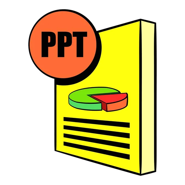 PPT-bestand pictogram cartoon — Stockvector