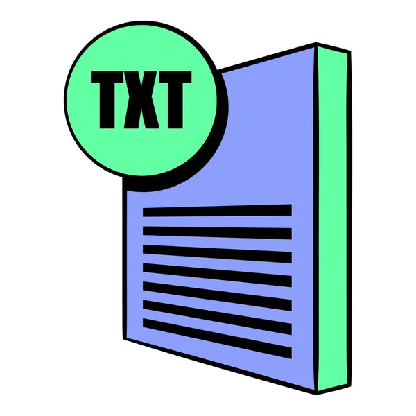 Txt-Datei-Symbol Karikatur — Stockvektor