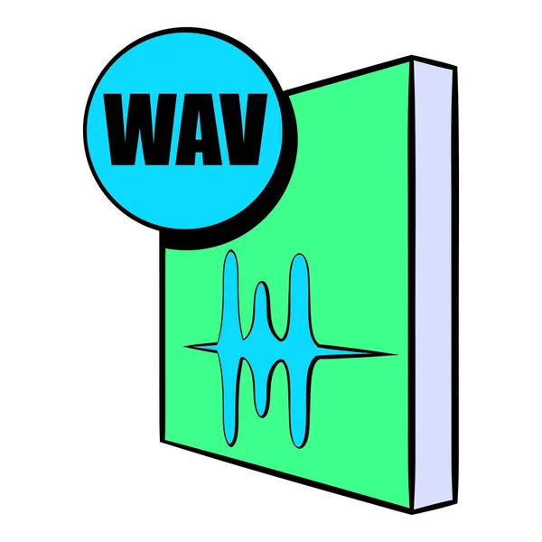 Wav-Datei-Symbol Karikatur — Stockvektor