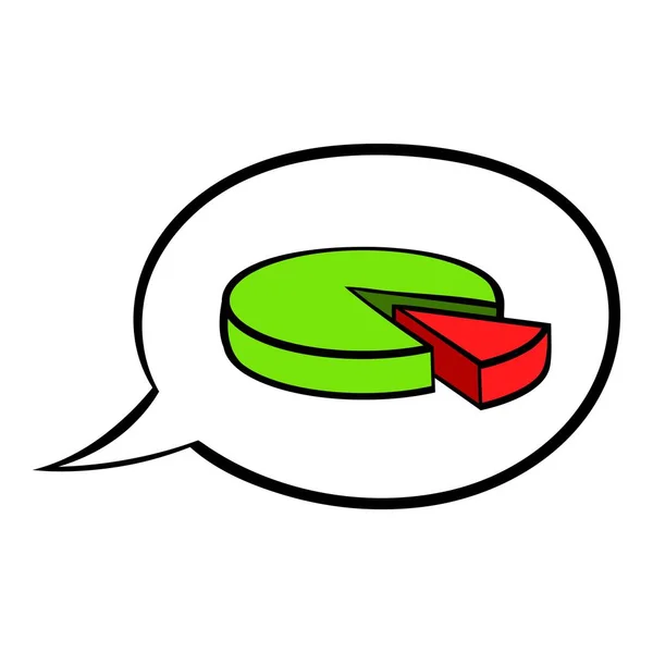 Sprechblase mit Tortendiagramm-Ikone — Stockvektor