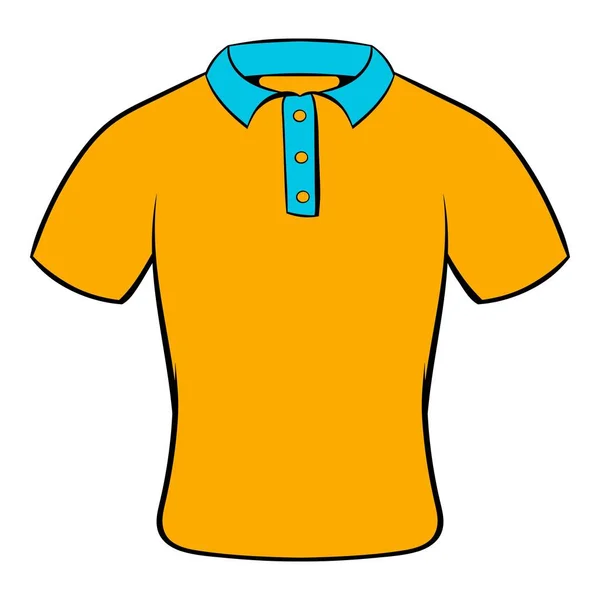 Heren polo shirt pictogram cartoon — Stockvector