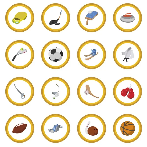 Deporte icono de dibujos animados círculo — Vector de stock