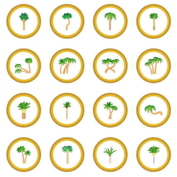 Palmera icono círculo — Archivo Imágenes Vectoriales