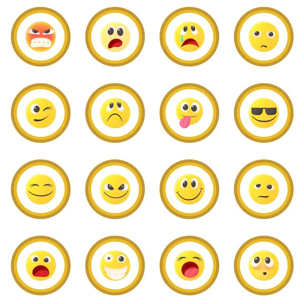 Emoticon icono círculo — Vector de stock