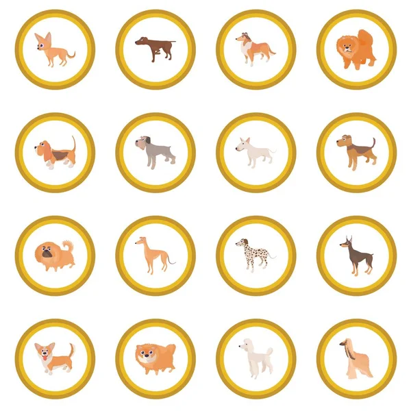 Círculo ícone cão —  Vetores de Stock