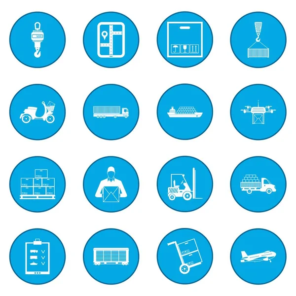 Logistics icon blue — Stock Vector
