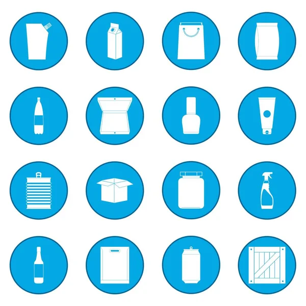 Verpakking pictogram blauw — Stockvector
