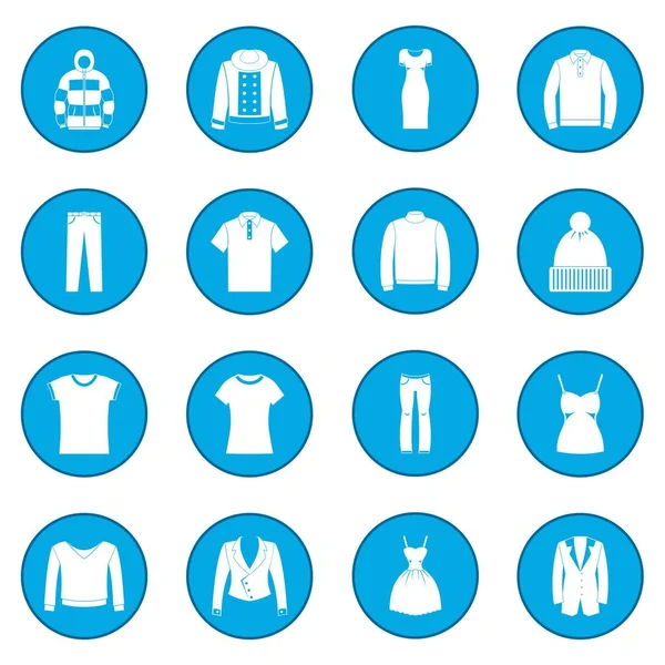 Kleding pictogram blauw — Stockvector