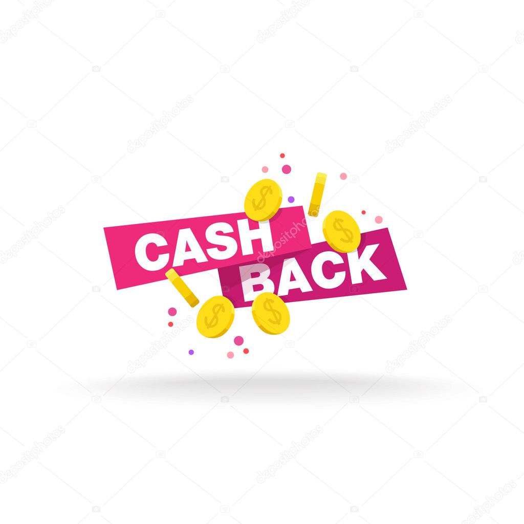 Isolated sticker, labels, emblem Cash Back
