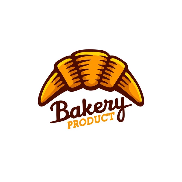 Bäckereilogo, Emblem und Etikett. Croissant-Logo — Stockvektor