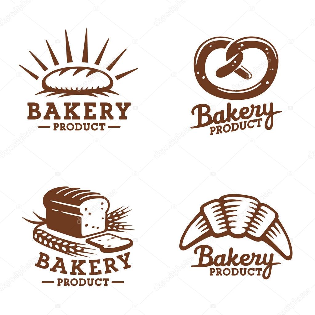 Bakery logo, emblem and label. Set logo