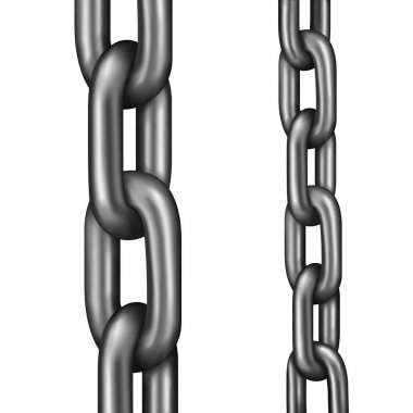 Metal zinciri. 3D vektör Icon set