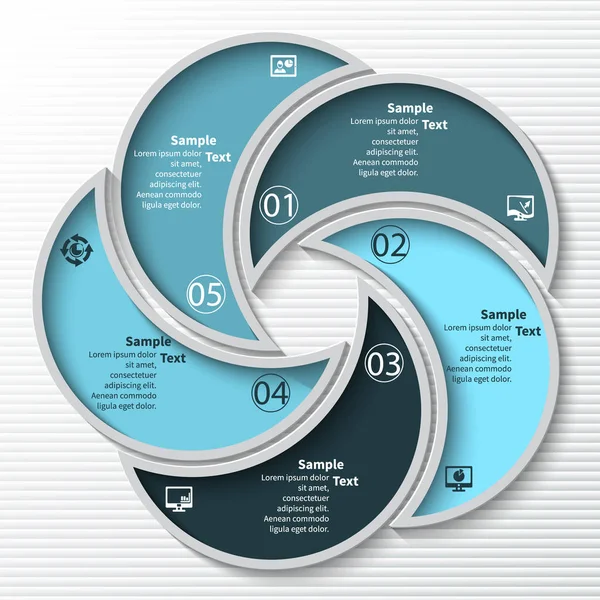 Sammanfattning av 3D Paper Infographics — Stock vektor