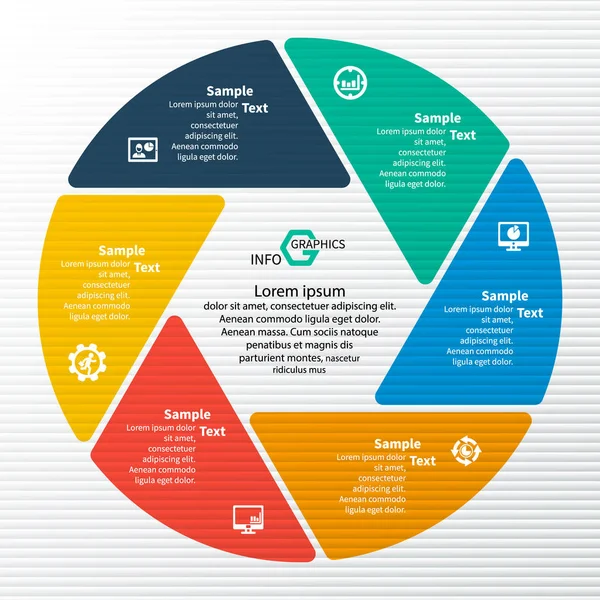 Sammanfattning av 3D Paper Infographics — Stock vektor