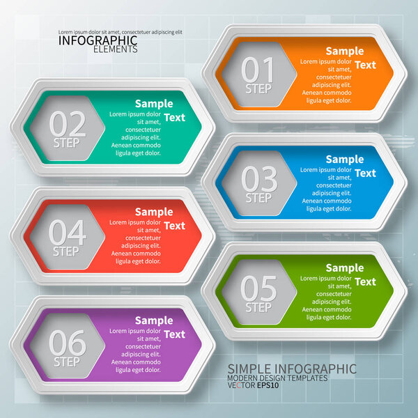 Abstract 3D Paper Infographics