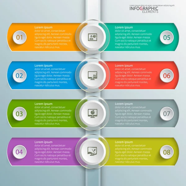 Infografías de papel 3D abstractas — Archivo Imágenes Vectoriales