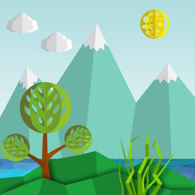 Karla kaplı dağlar doğal dağ manzarası